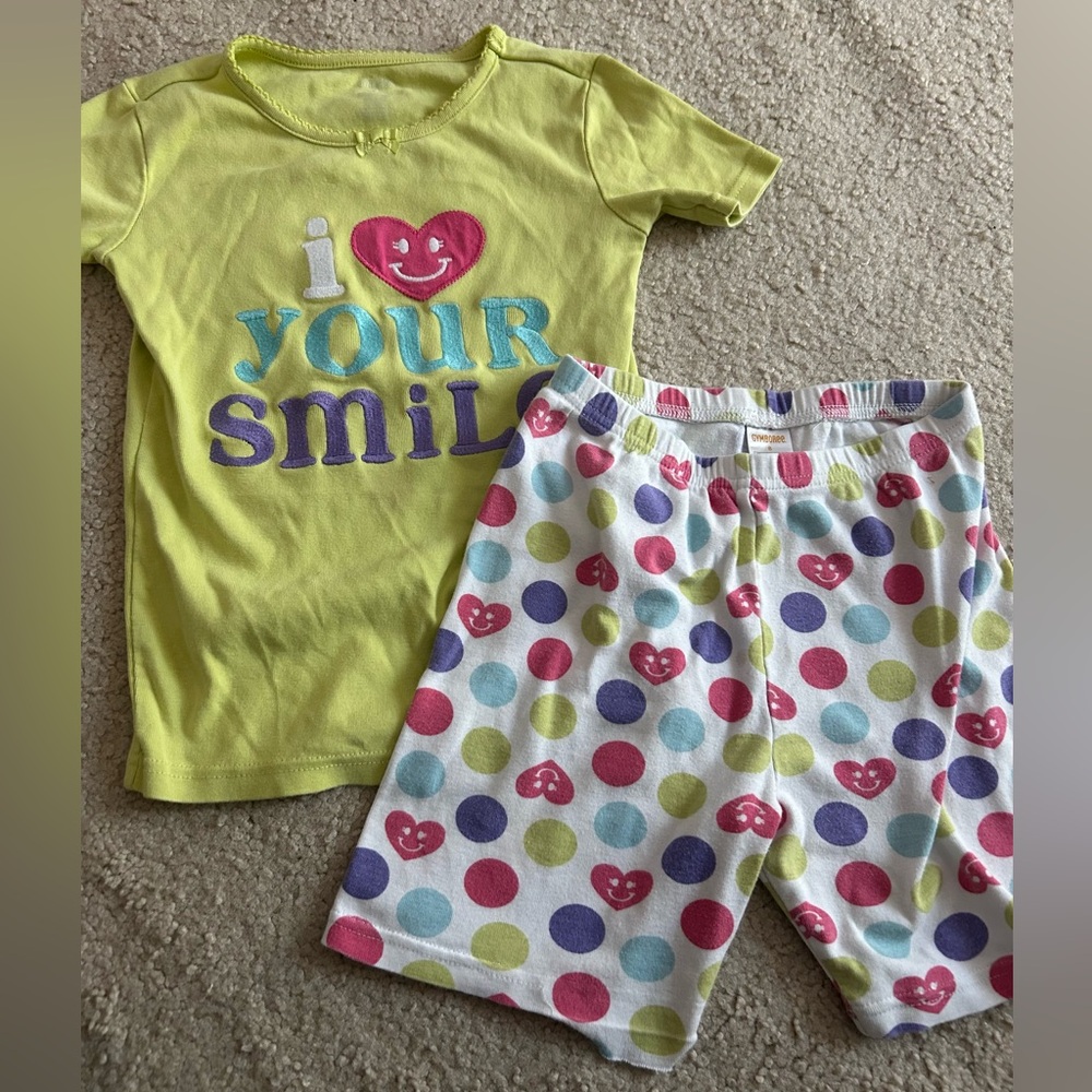 vintage Gymboree “i heart your smile” girls pajama set 8